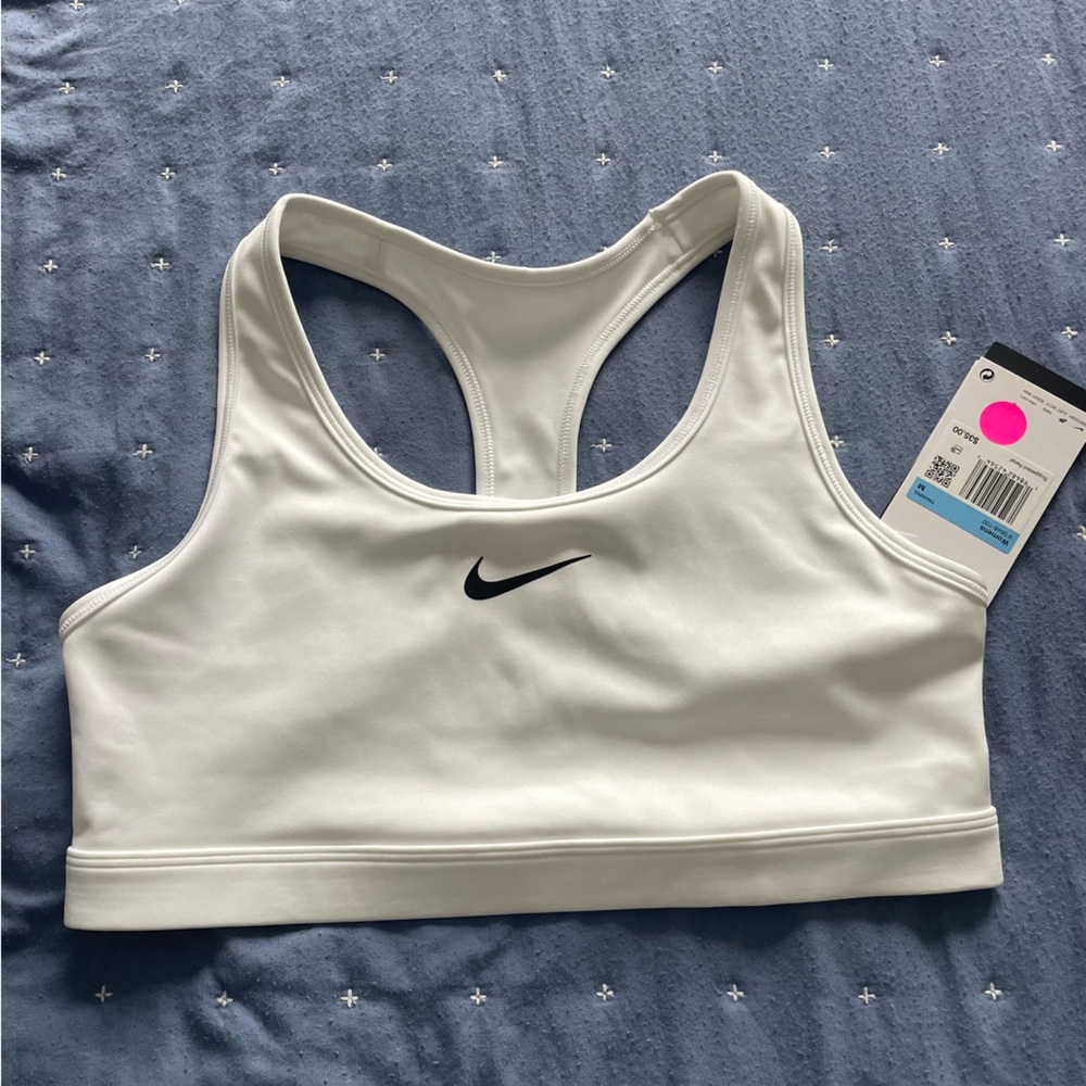 Nike Swoosh Bra white size medium BNWT